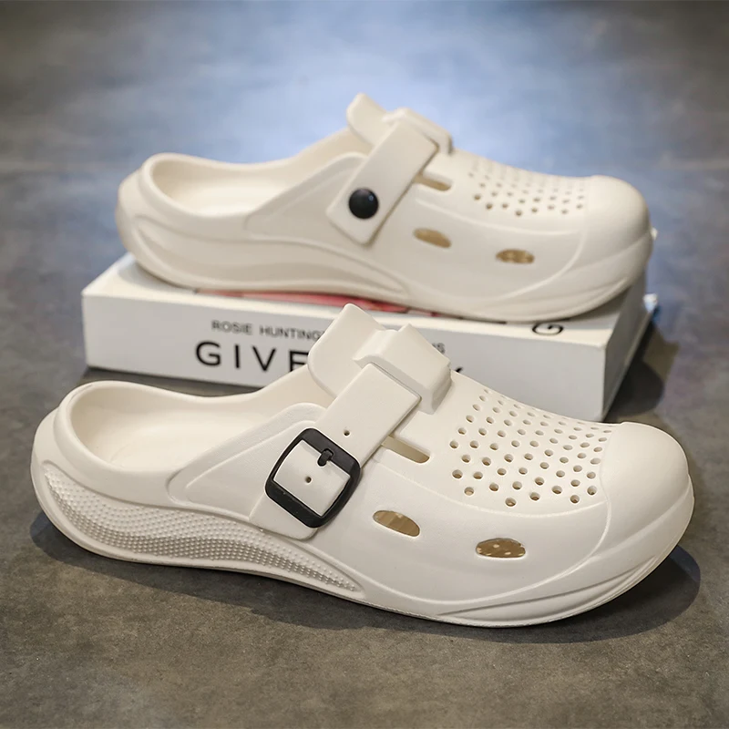 Men's Summer 2026 New Casual Beach Soft Bottom Anti-slip Sports Headed Clog Shoes Breathable Thick Heel EVA Material