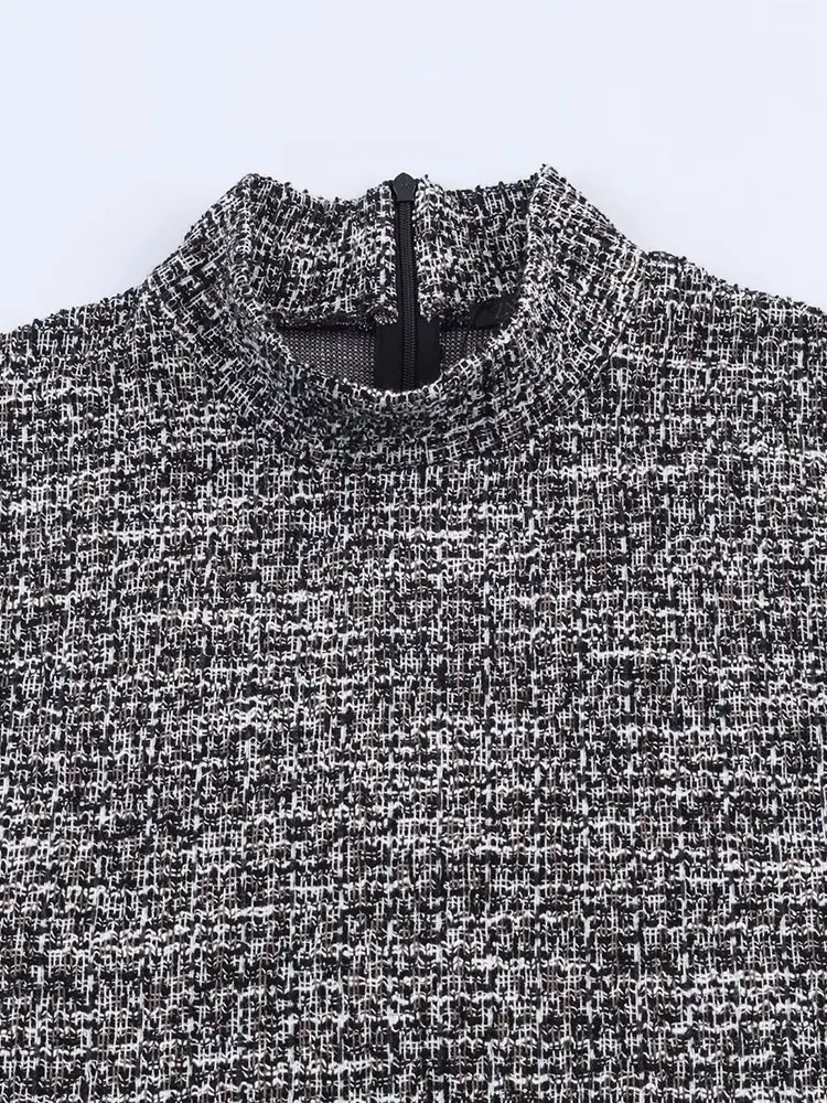 2025 Frauen Herbst Mode Textur Gürtel Dekoration Langes Kleid Frauen Elegant