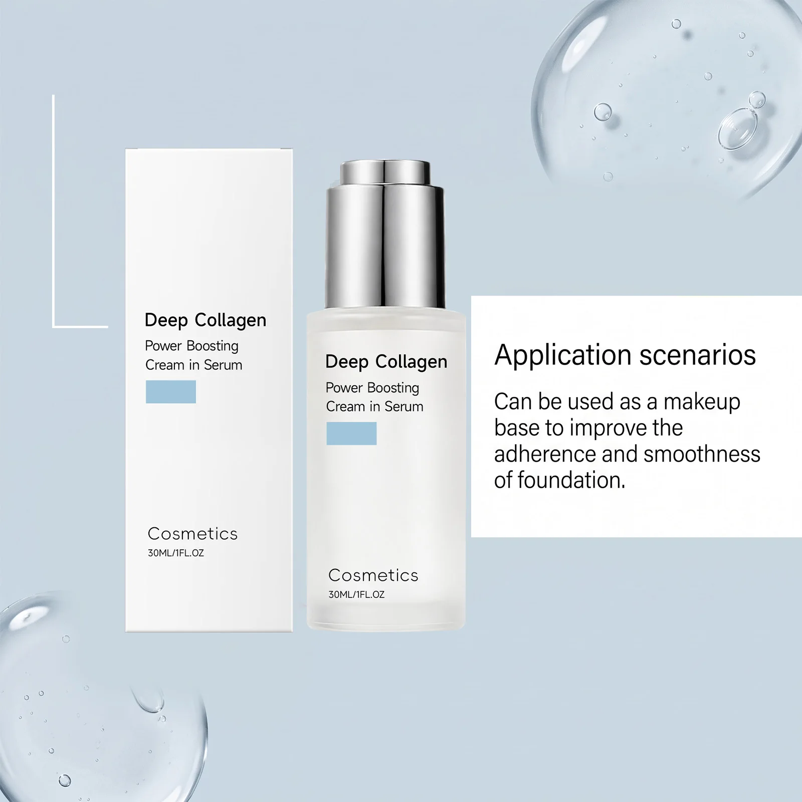 Tiefenwirksame Kollagen-Boosting-Creme in Serumform, spendet Feuchtigkeit, steigert die Hautelastizität und verbessert die Hautstruktur. Für alle Hauttypen geeignet, als Hautpflege-Grundlage. – Detail 7