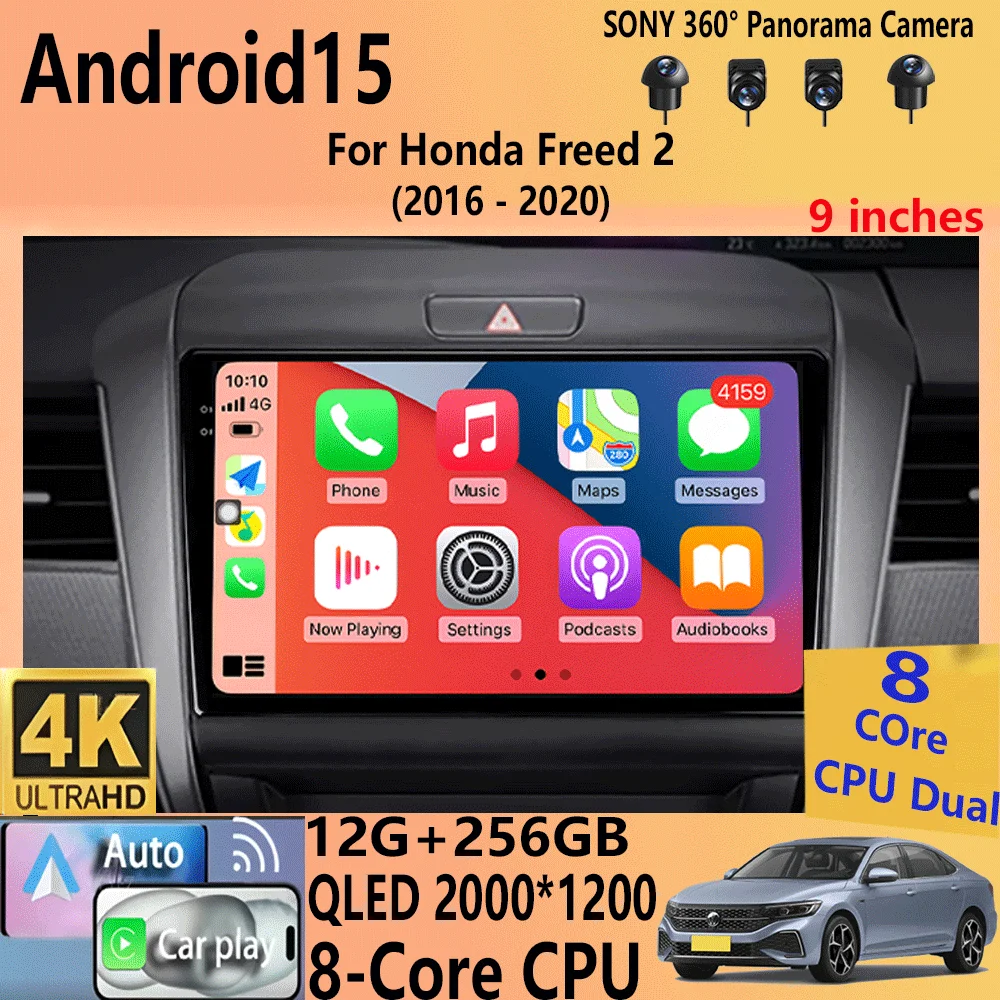 

Android 15 Car radio For Honda Freed 2 2016 - 2020 Video Player Multimedia Stereo Navigation GPS No 2din 2 din dvd