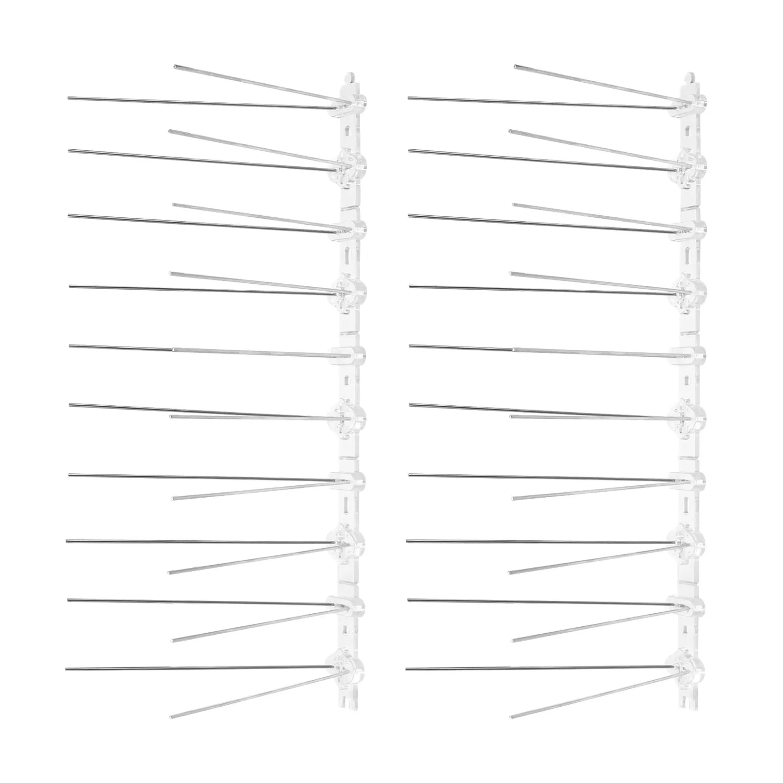 

2pcs Anti Bird Spikes Stainless Steel Flexible Base Durable For Garden Balcony Fence Roof Prevent Pigeon Starling