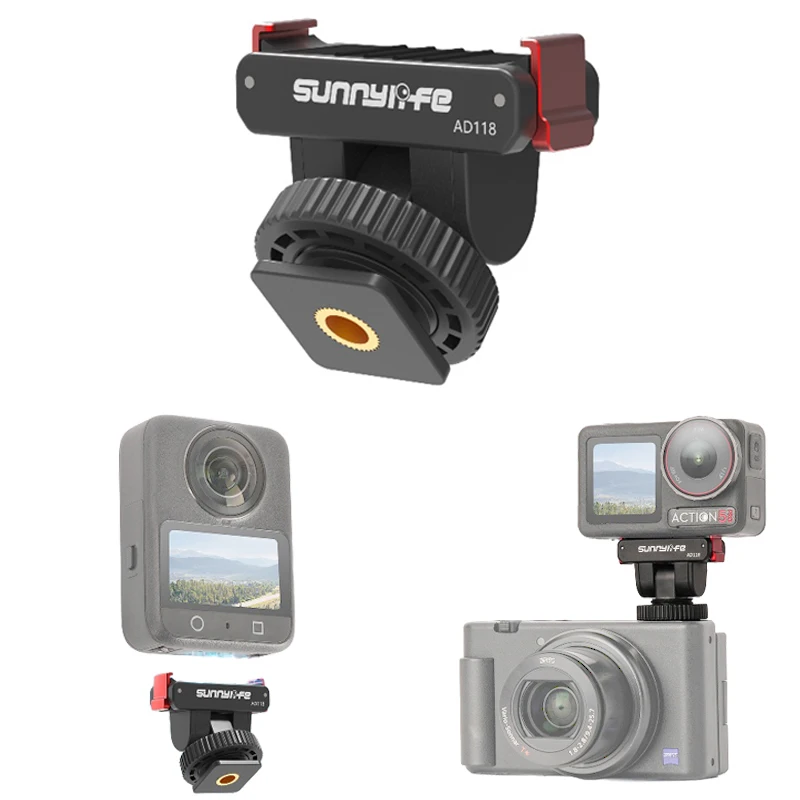 �y�Z�[�����z�����\180 °   �o�����R�[���h�V���[�}�E���g�A�_�v�^�[ 1/4�C���`�l�W DJI Osmo360 Action 5Pro 4 3 2 �J�����A�N�Z�T���[�p