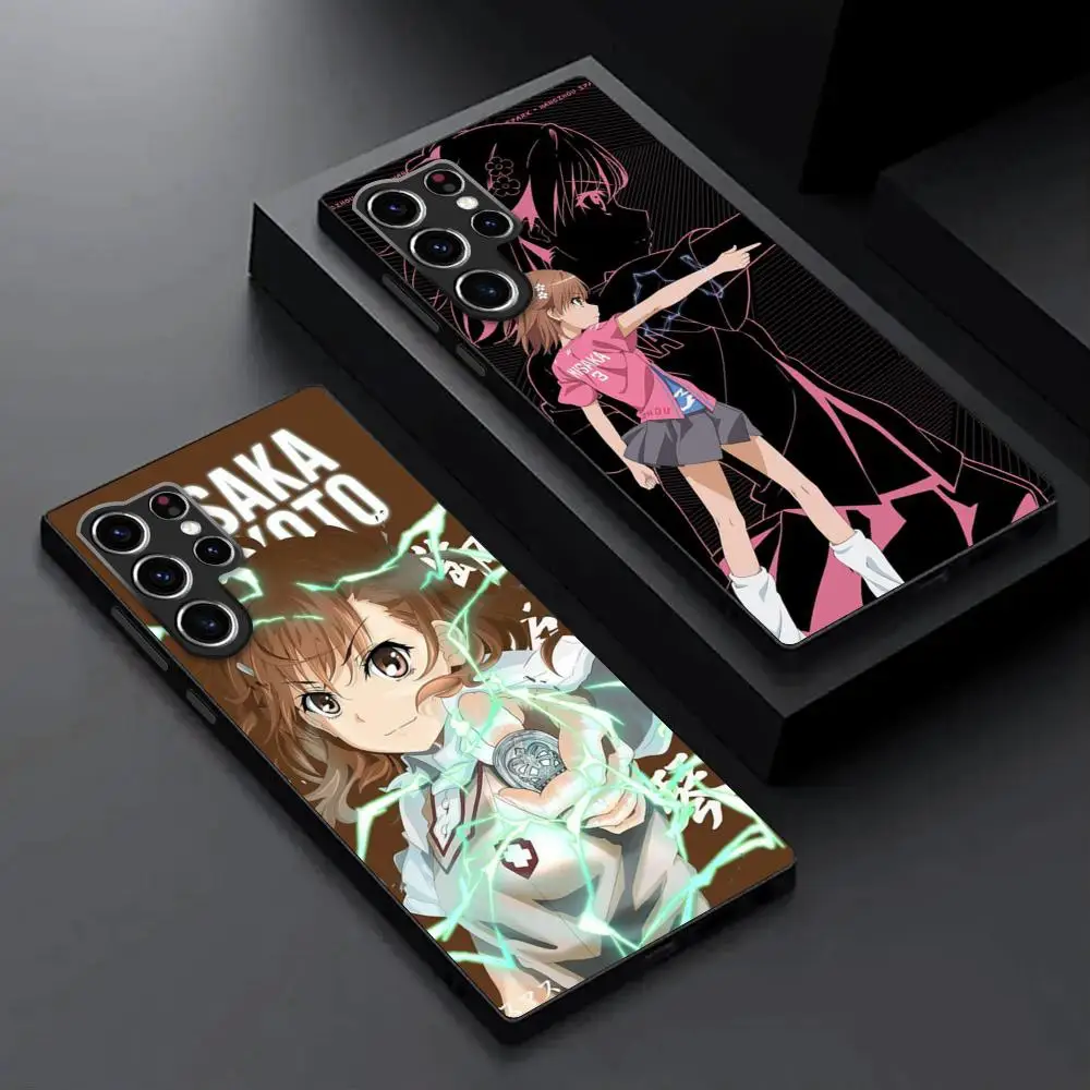 Scientific Railgun Mikoto Misaka Phone Case For Samsung Galaxy S25 S24 S23 S22 S21 S20 Plus Ultra Note20 Soft Black