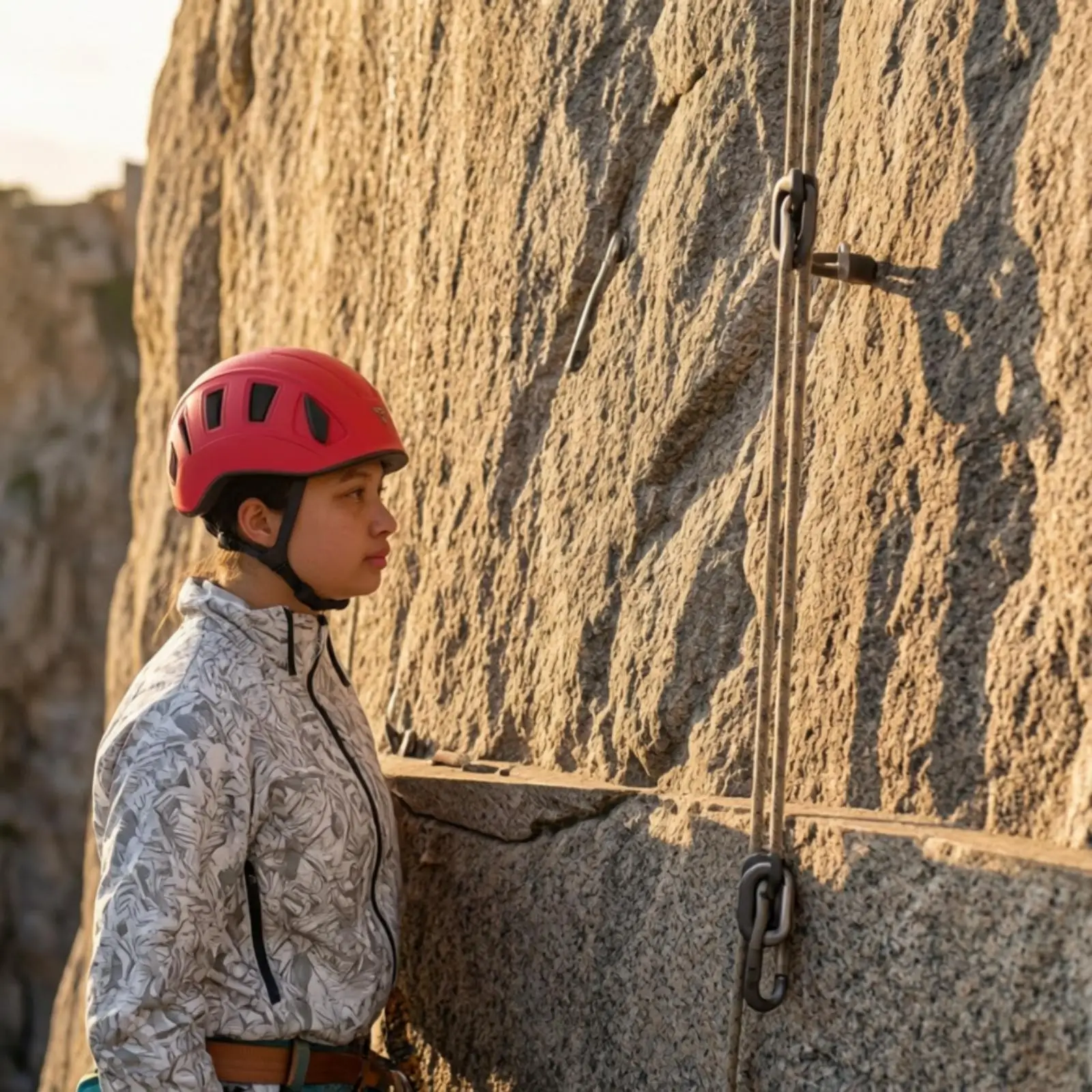 Safeguarding Climbing Helmet with Chin Strap Ventilated Mountaineering Helmet