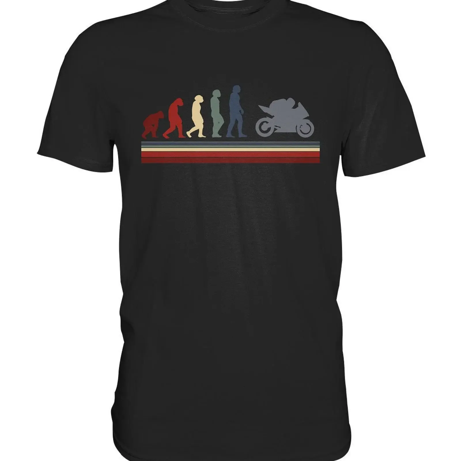 T-shirt de motard pour homme, style vintage, respirant, doux, légèrement élégant, pour le sport automobile et l'évolution du motocycliste