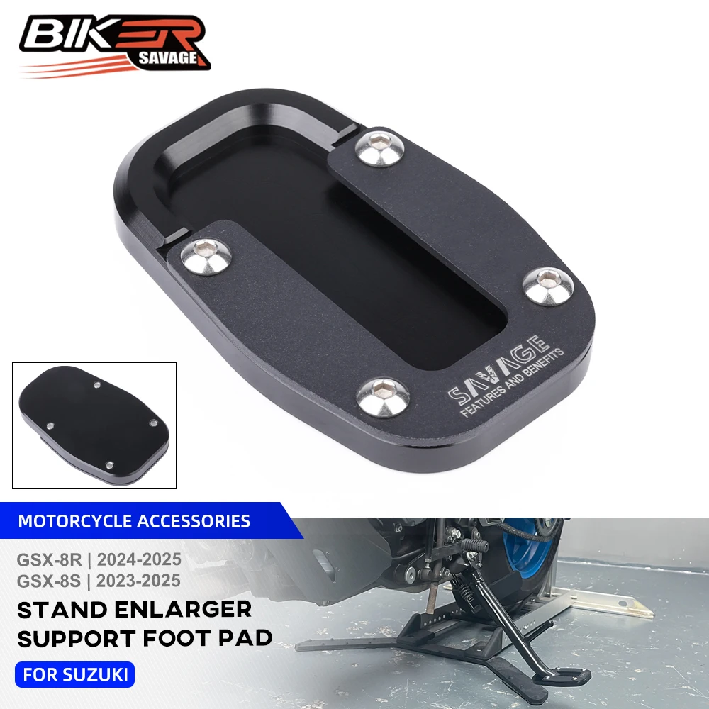 

2025 For Suzuki GSXS8R GSX8S Side Kickstand Extension Plate GSX 8R 8S 2023-2024 Motorcycle Parts Stand Enlarger Support Foot Pad