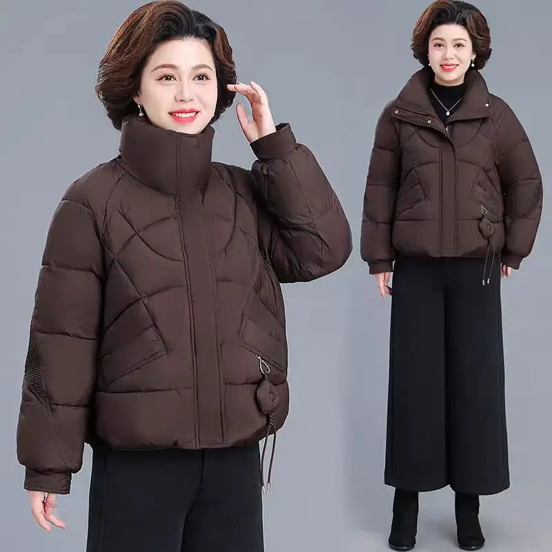 Dames donsjassen losse effen capuchon 90 witte eendendons vrouwelijke donsjack middellange warme jas herfst winter 2025