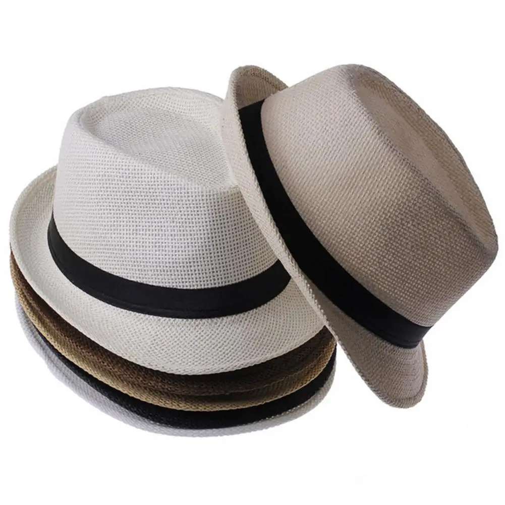 Chic Beach Sun Hat  Unisex Foldable Women Men Hat  Deep Women Men Straw Hat