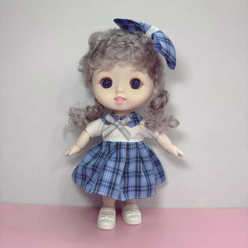 

Cute Doll Full Body 20cm Dress Doll Dolly Vinyl Girls' Doll with Clothes Beautiful Lifelike Girl Dress Up Toys Birthday Gift