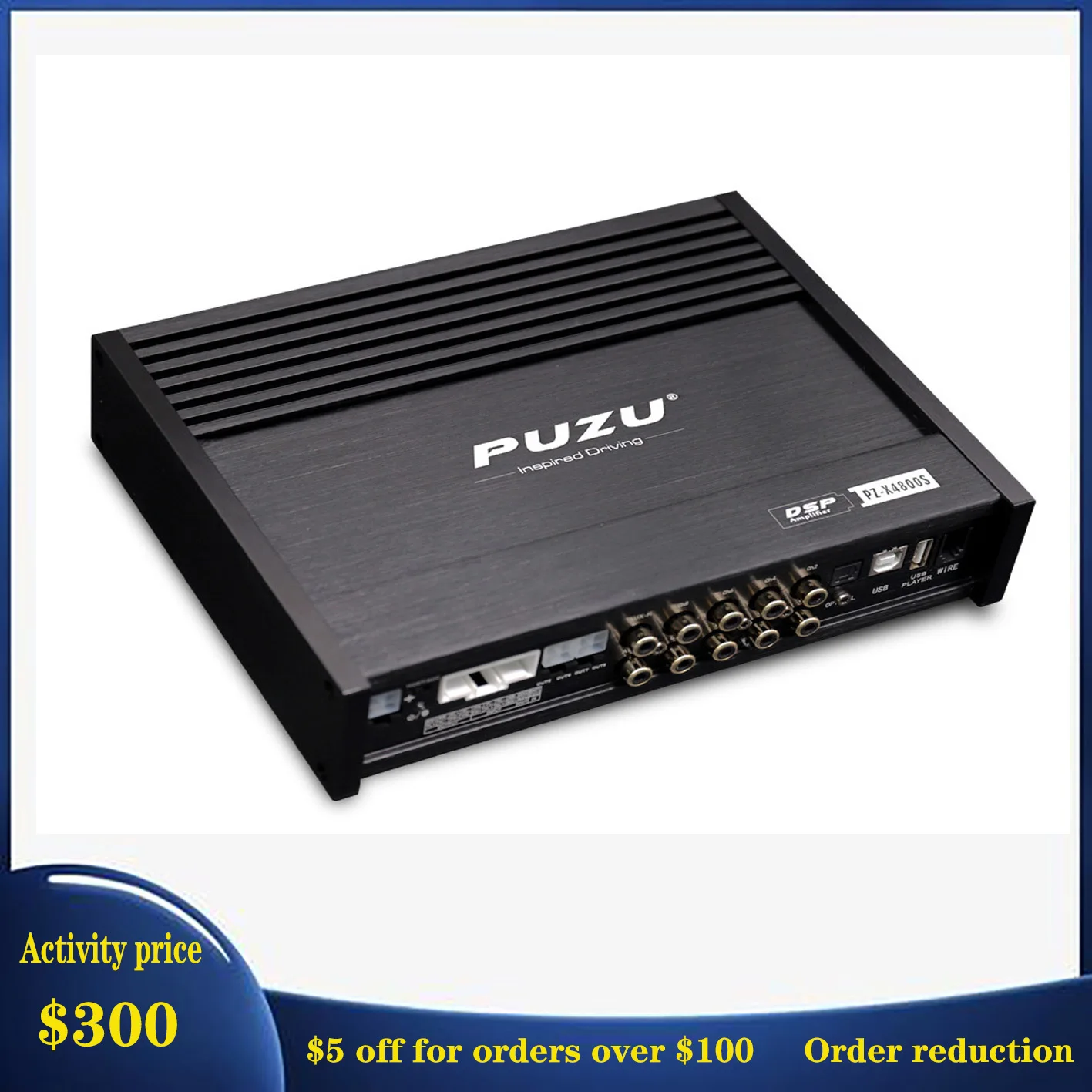 

PUZU PZ-X4800S 6-ядерный 32-битный 8-канальный с мощным автомобильным аудиопроцессором цифровых сигналов DSP Встроенный усилитель 8X150 Вт Поддержка BT5.0 OPT