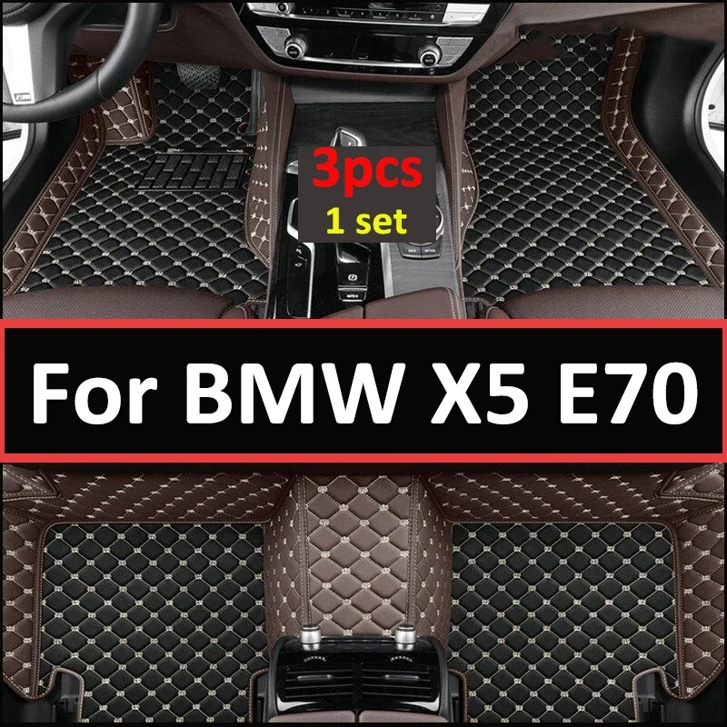 

Car Floor Mats For BMW X5 E70 MK2 2008~2013 Luxury Leather Mat Set Auto Protect pet Rug Interior Parts Accessories 7 Seat