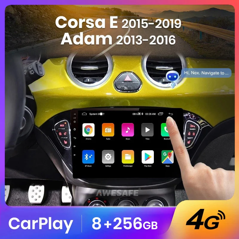 AWESAFE PX9 Wireless CarPlay Autoradio for  Opel Corsa E 2014-2019 Adam 2013 -2016   Android Auto Car Intelligent Systems