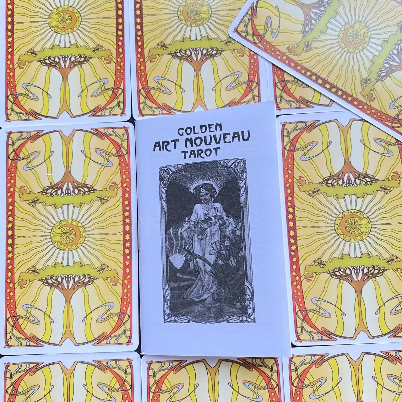 9*5cm Golden Art Nouveau Tarot