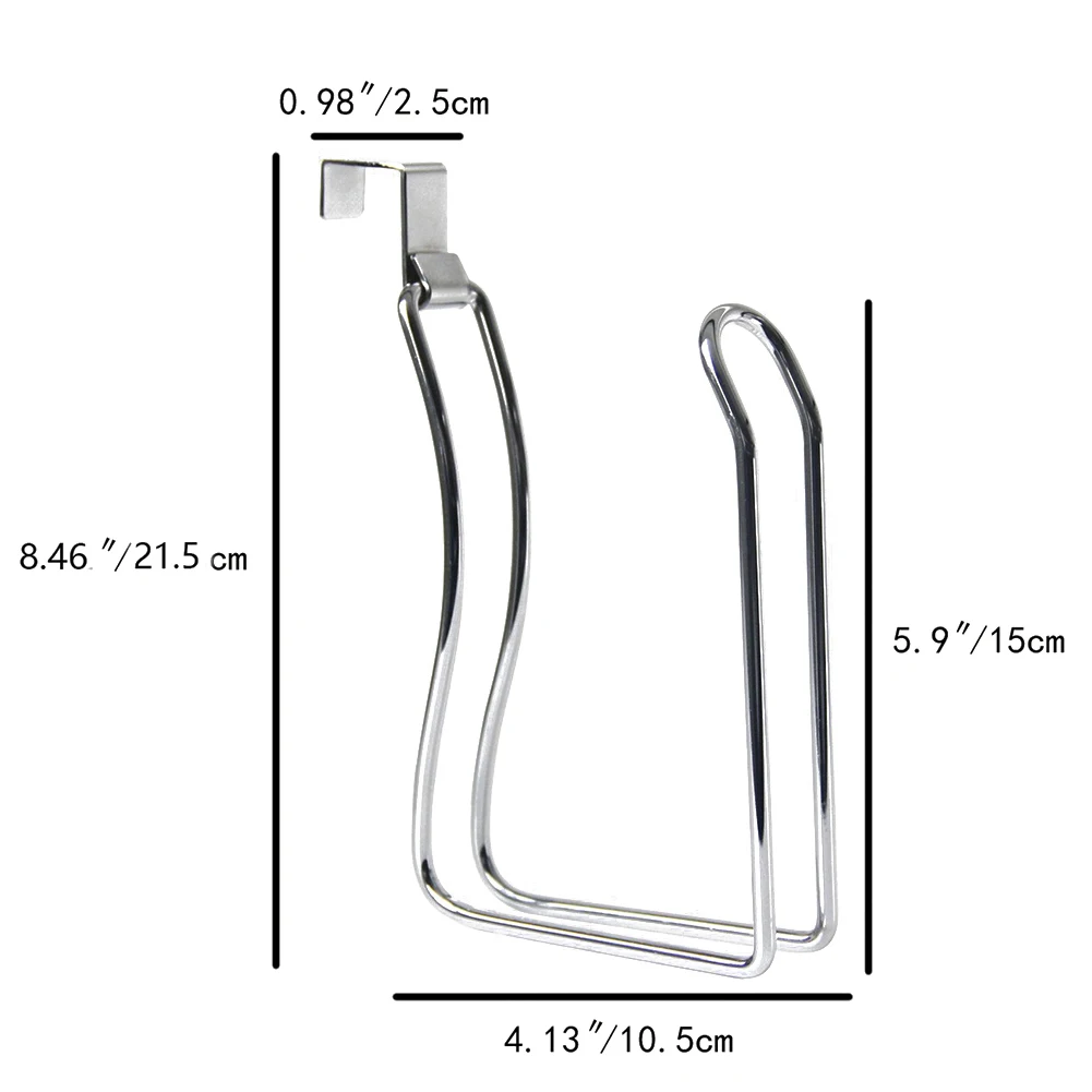 1pcs Over The Tank Toilet Paper Holder Hanging Stainless Steel WC Paper Holder No Punching Tissue Towel Roll Dispenser