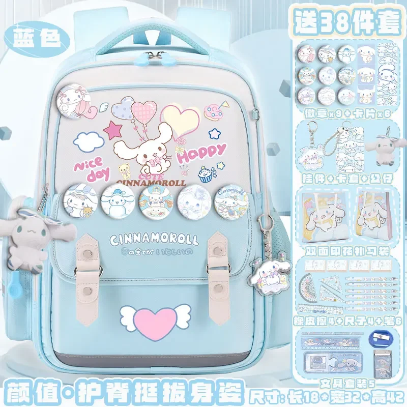 Sanrio New Cinnamoroll Babycinnamoroll Student Schoolbag  Casual and  Shoulder Pad Waterproof Stain-Resistant Backpack