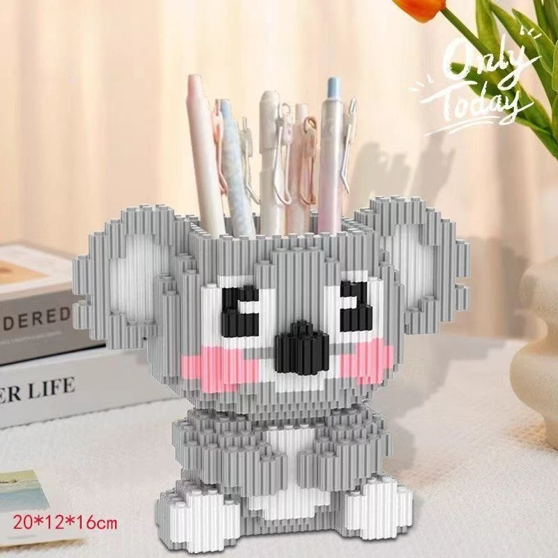 Leuke Koala Dier Bouwstenen Speelgoed Kleine Deeltje Bakstenen Kinderen DIY Speelgoed Koala 3D Model Jongen Verjaardagscadeau