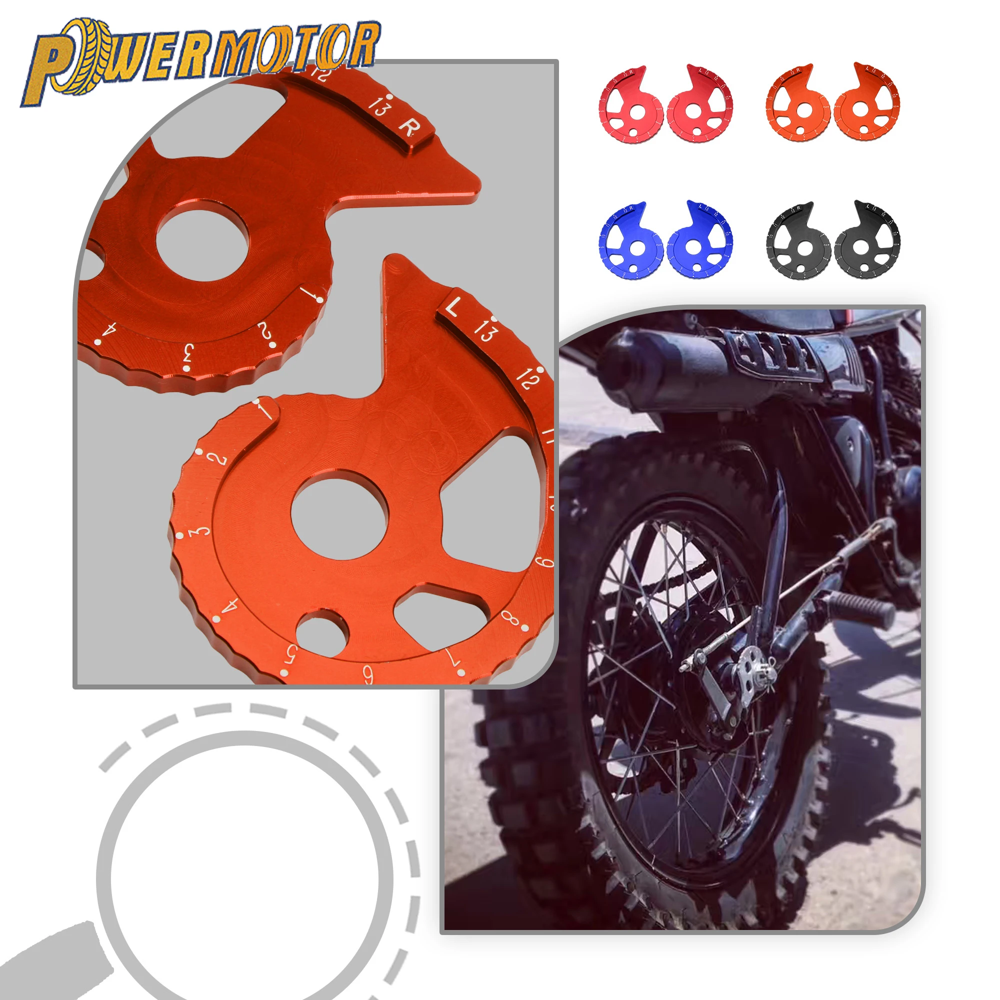 

Motorcycle Chain Adjuster CNC Modified For Yamaha XT225 XT250 XT 225 250 TW200 TW 200 2005-2021 DirtBike Supermoto Modified Part