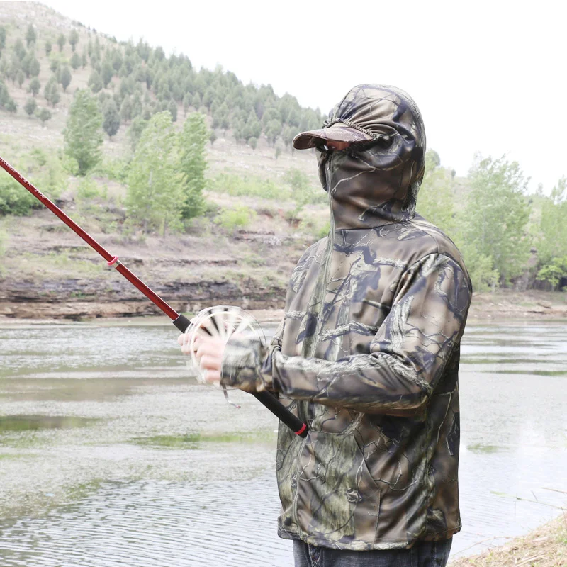 Summer Ultra-Thin Bionic Camouflage Suit Anti-Mosquito Fishing Hunting Clothes Tactical Ghillie Suits T-shirt Pants Set