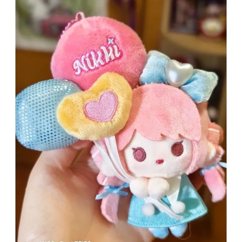 Infinity Nikki Starry Dream Encounter Plüsch-Schlüsselanhänger Chibi Ballon Herz Deko Weicher Flauschiger Taschenanhänger für Spiele-Fans Geschenk