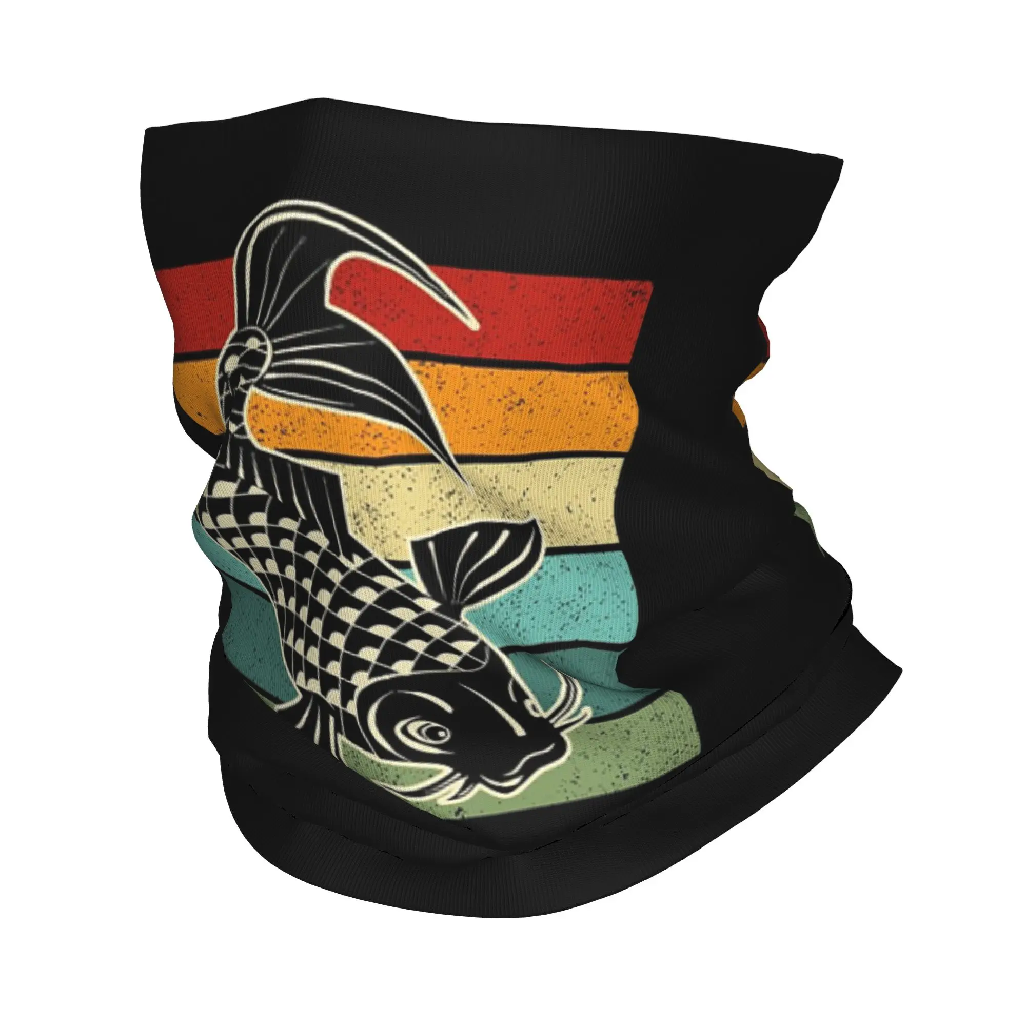 Koi Carp Fish Vintage Sunset Bandana Neck Gaiter Printed Mask Scarf Multi-use Cycling Scarf Running Unisex Adult