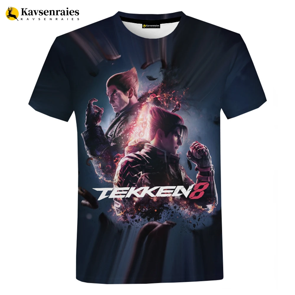 2023 nowych moda gry Tekken 8 drukowane 3D T-shirt mężczyźni kobiety dzieci letnie ubrania Streetwear w stylu Casual ponadgabarytowych T Shirt