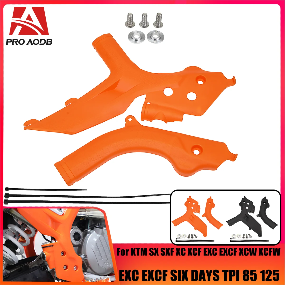 

For KTM 125 200 250 300 350 400 450 EXC EXCF SX SXF XC XCF XCW XCFW Motorcycle Frame Guards Covers Protectors 2020-2021 2022