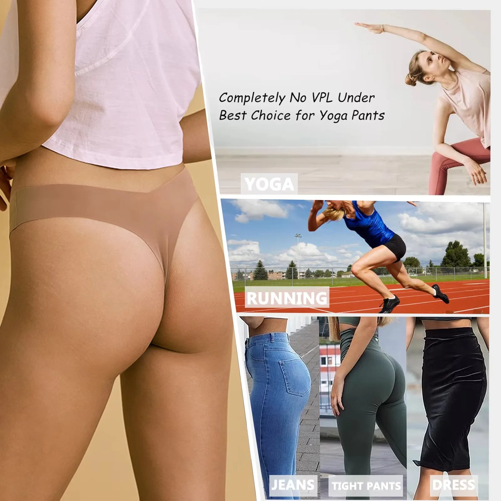 1Pc/2Pc/4Pcs/7Pcs/Set Hot Sale New Design Seamless Thong Breathable Panties Invisible G-String Thong Panty Thong Women Underwear
