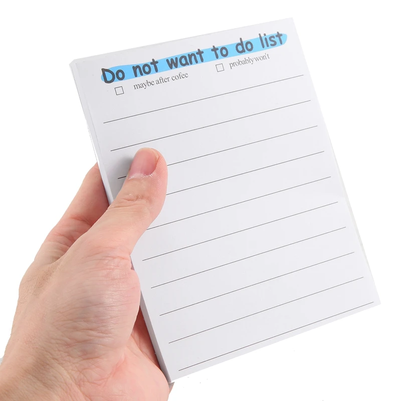 Funny Sticky Note, To Do List Notepad Funny Stationery, Office Supplies, Notebook Labels, Desk Sticky Note 50 Pages Durable ,B