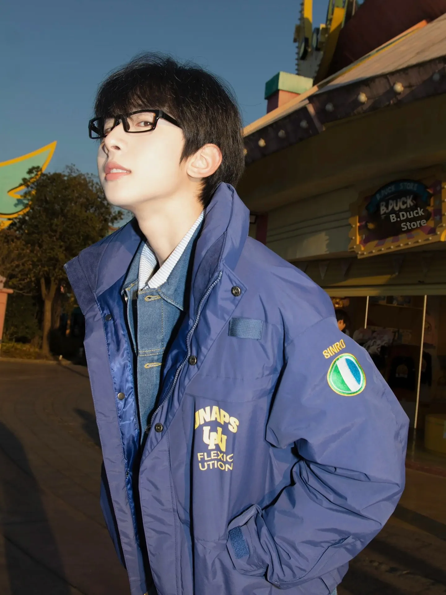 

American Sle ort Flight Jaet down Coat Men's Thiened Stand Collar Windproof Outdoor Workwear Winter Warm Clothes