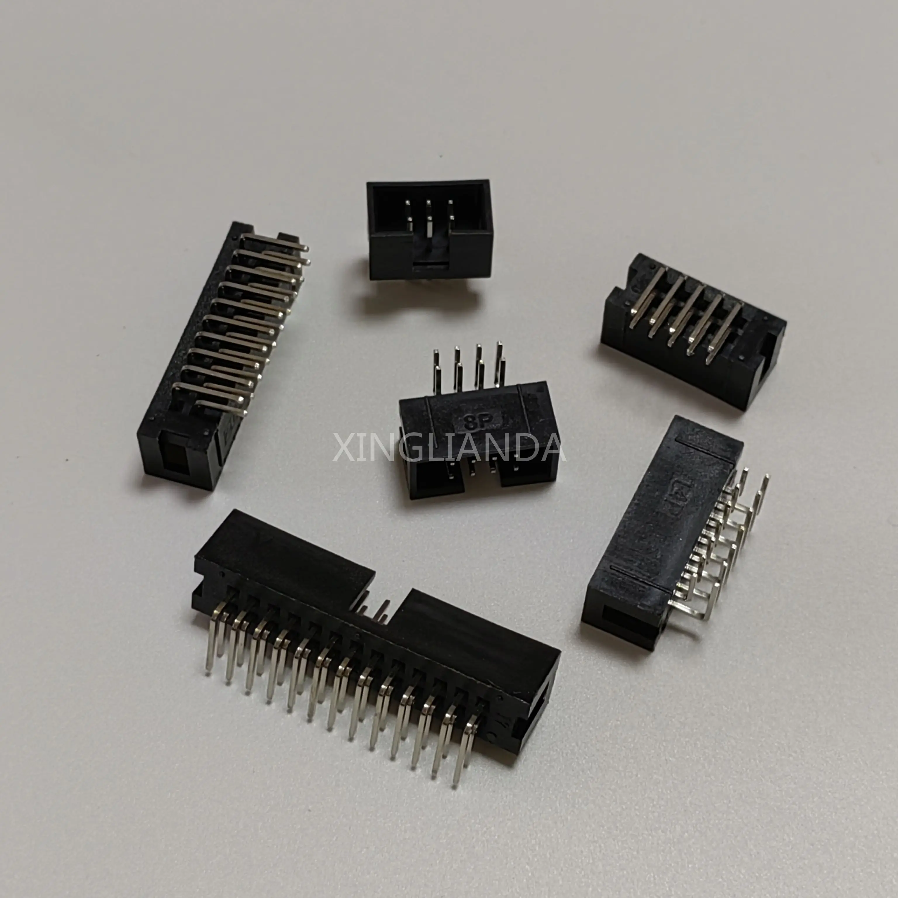 DC3 6P 8P 10P 14P 16P 20P 26P 34P 40P 50P 2.54mm Socket Header Connector ISP Male Double-spaced Right Angle IDC JTAG