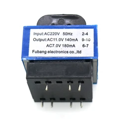 電子レンジ用変圧器AC 220vから11v/7v 140ma/180ma 7ピンPT-6329A個入り電子レンジ部品