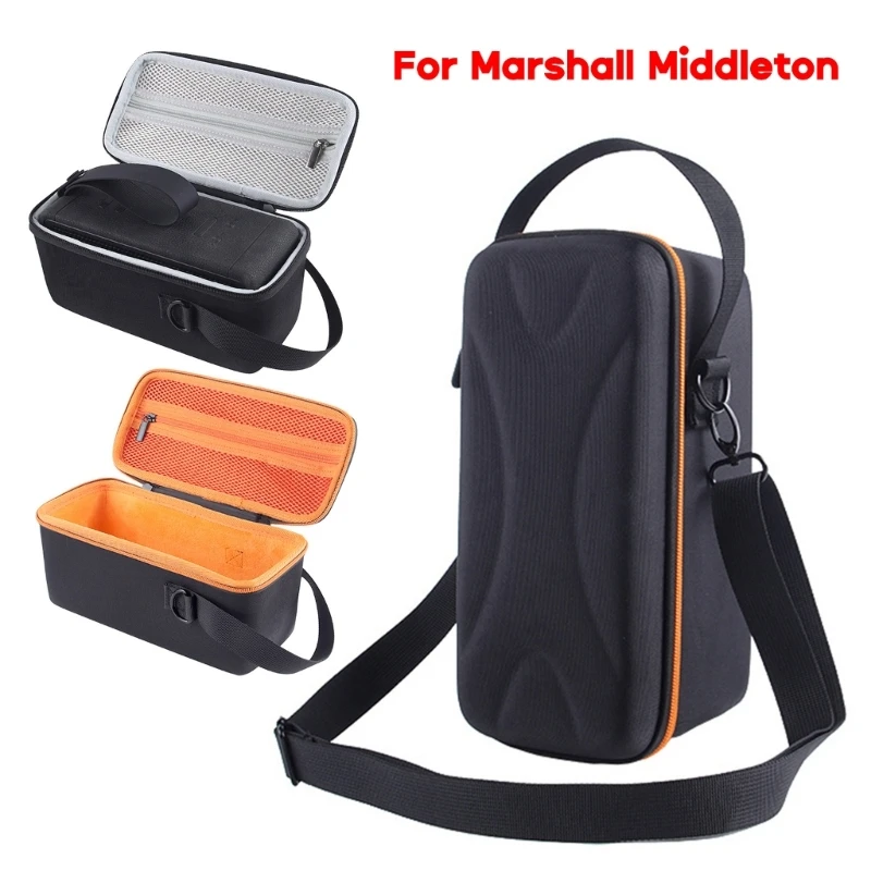 Portable Speaker Travel Storage Box for Marshall Wireless Speaker Case Cover with Hand Strap Shouder Bag