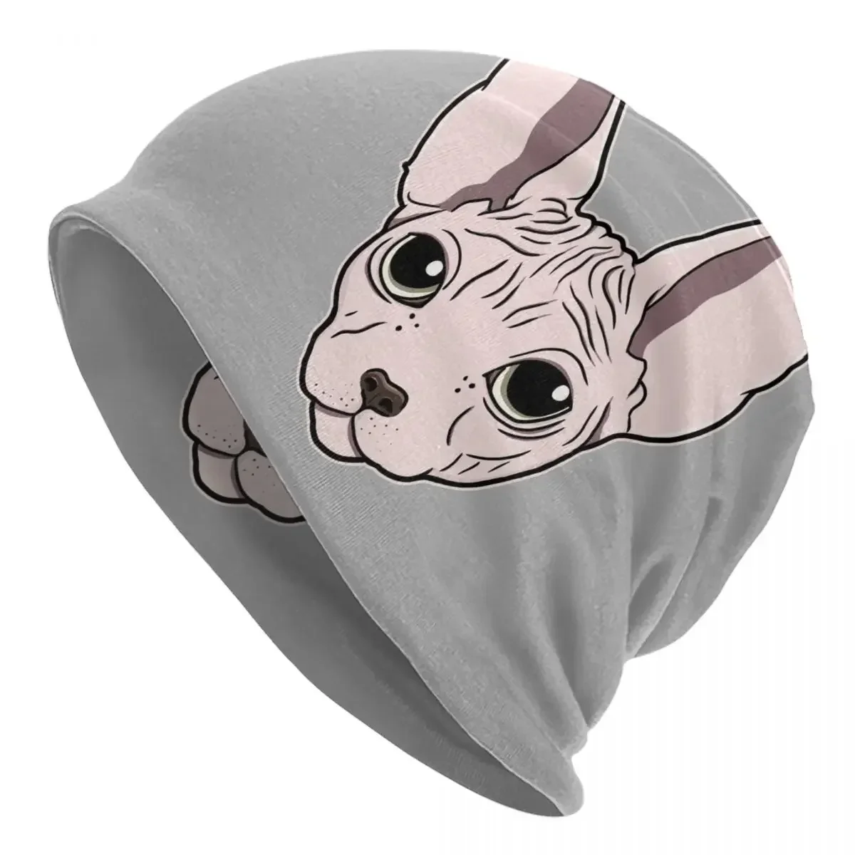 Sphynx Cat Kitty Lovers Bonnet Hat Hip Hop Outdoor Skullies Beanies Hat for Men Women Knitting Hats Warm Multifunction Caps