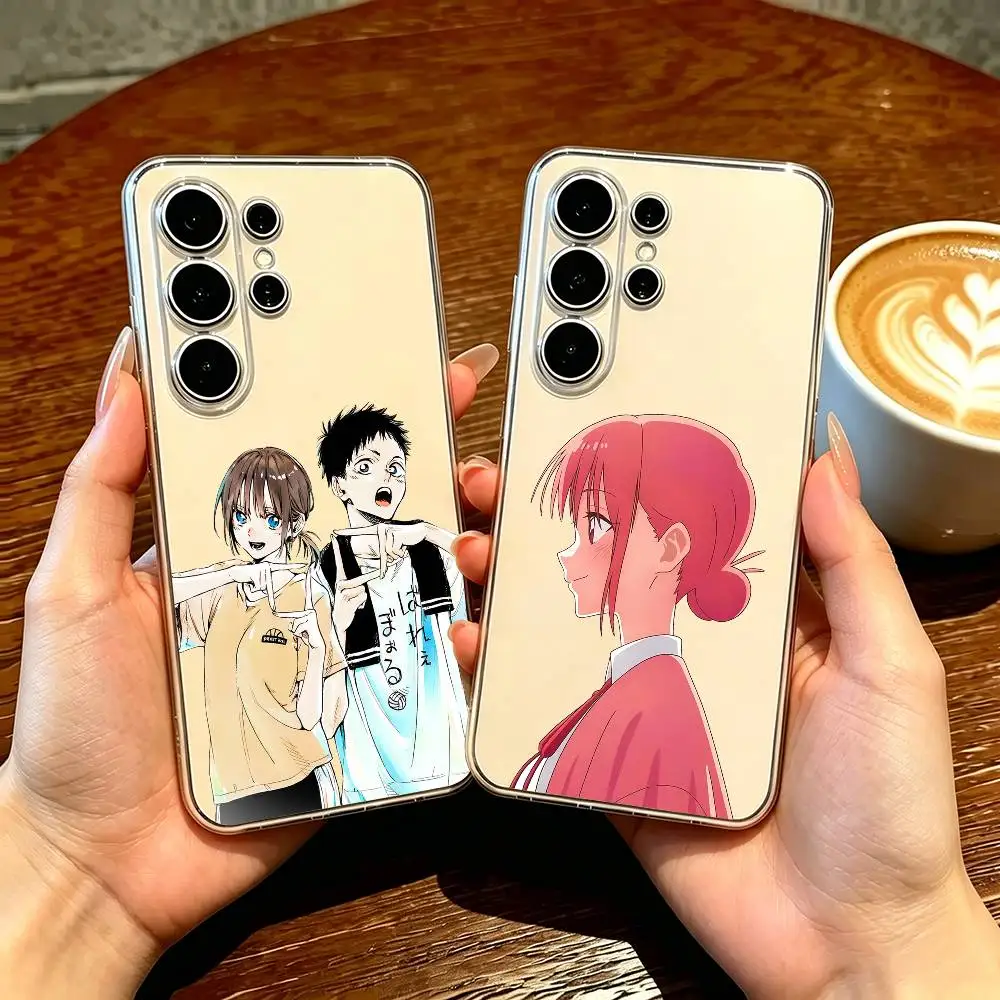 Bestselling Anime Blue Box  Phone Case Transparent Silicone Soft For Samsung S25,S24,S21,S22,S23,S30,Ultra,S20,Plus,Fe