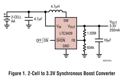 LTC3429BES6 LTC3429ES6 LTC3429 - 600mA, 500kHz Micropower Synchronous Boost Converter with Output Disconnect