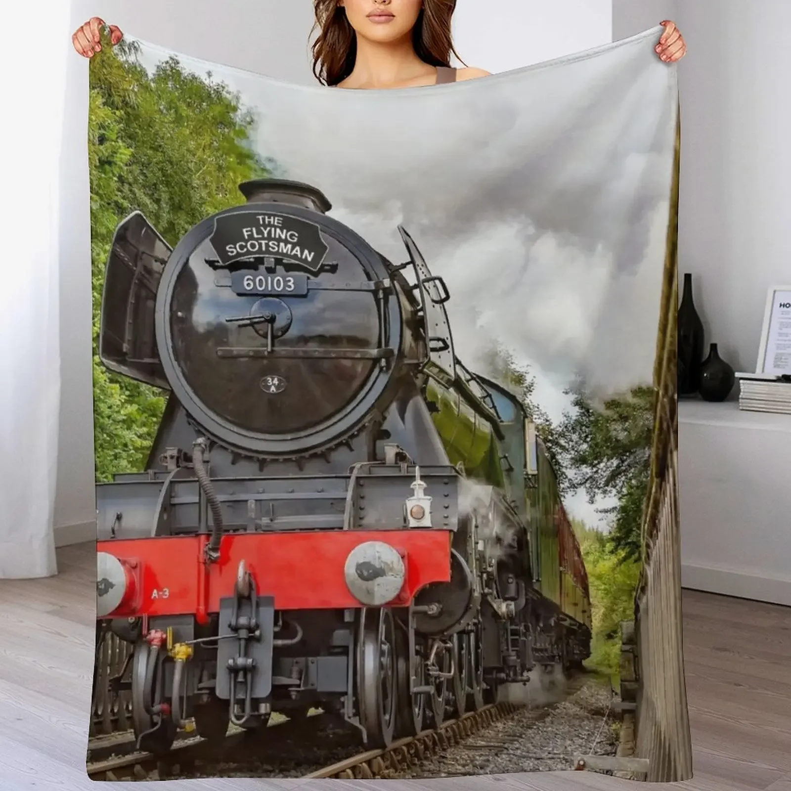 

The Flying Scotsman 60103 Throw Blanket Decorative Throw Soft Plush Plaid valentine gift ideas Thin Blankets