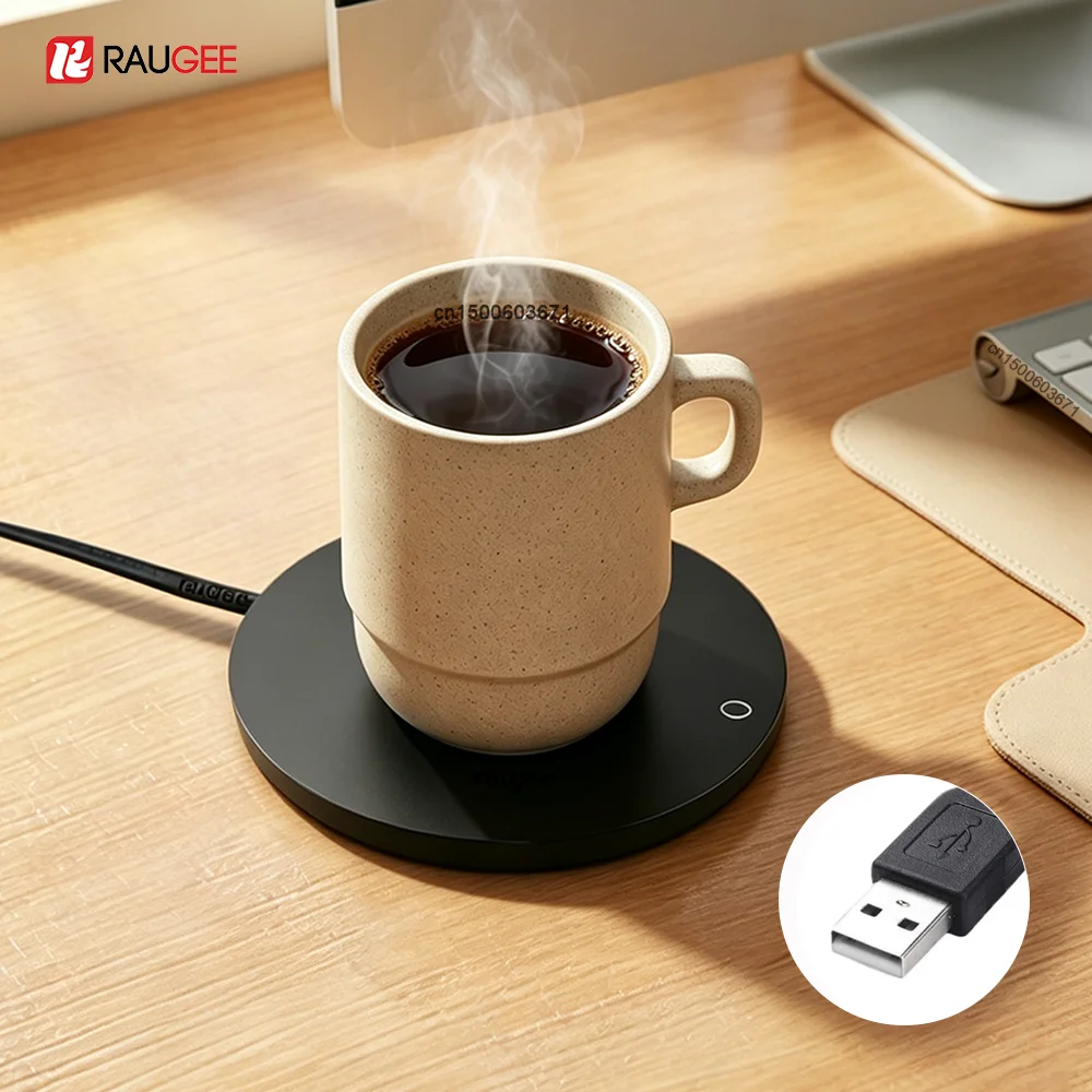 Cup Heater USB Mug Warmer Electric Coffee Milk Tea Cup Warmer Thermostatic Heating Coaster USB Cup Heating Pad for Office Home