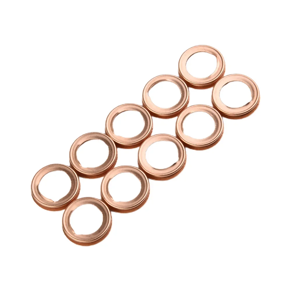 10pcs/set Metal Oil Drain Plug Crush Washer Gasket 11026-01M02 For Nissan For Infiniti Car Wearing Parts Replacement