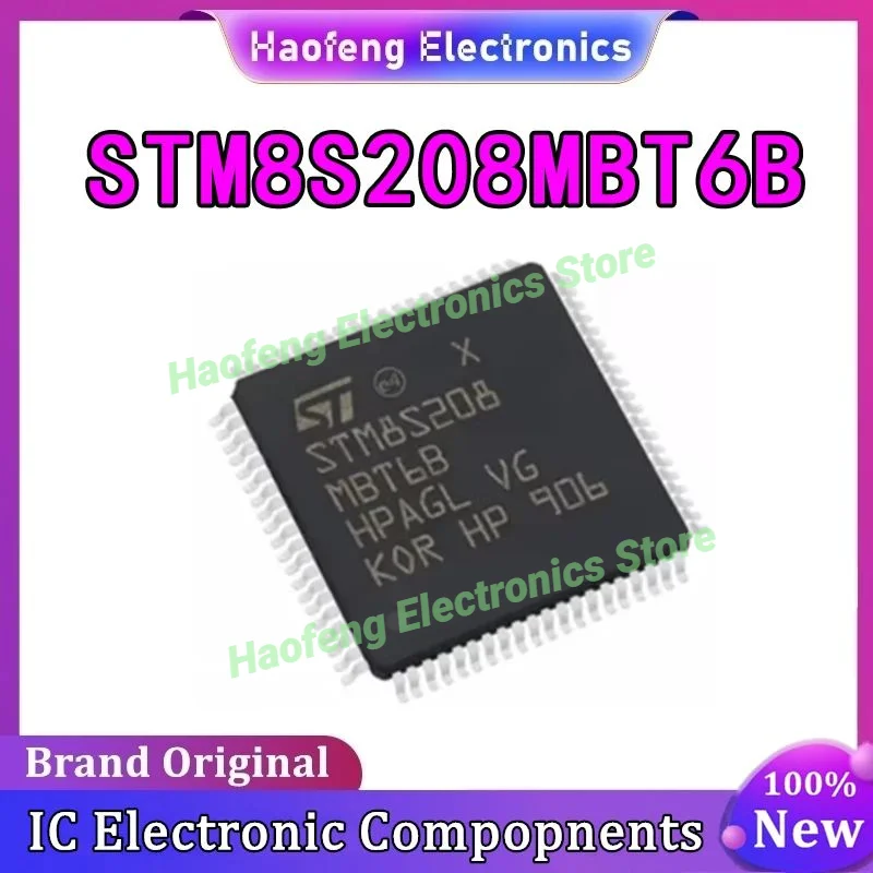 5PCS STM8S208MBT6B STM8S208MBT6 STM8S208MB STM8S208M STM8S208 STM8S STM8 STM IC MCU Chip LQFP-80 in Stock 100% New Origin