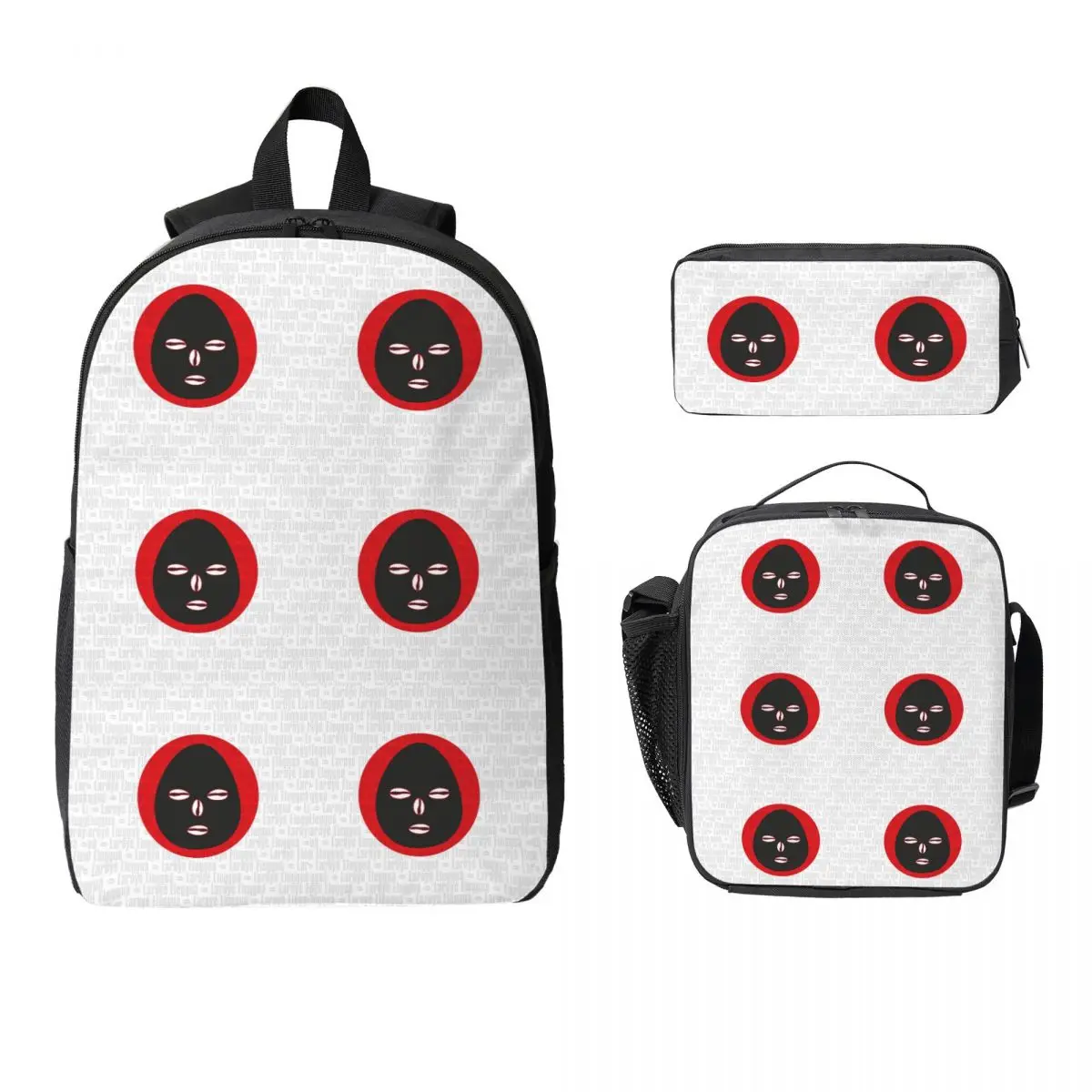 

Eleggua Backpack Student Boys Girls BookBag School Bag Computer Shoulder Bags 3ps Insulated Lunch Bag Pencil Case