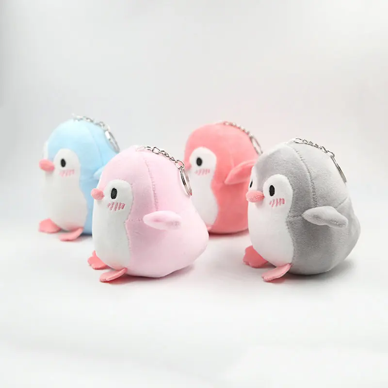 12cm Couple Penguin Plush Toys Stuffed Floral Cloth Dolls Key/Bag Pendants Gift for Lovers Girls New Couple Penguin Plush Toys S