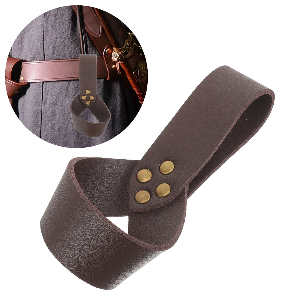 

2pcs Pu Sword Holder Medieval Costume Cosplay Supplies Renaissance Accessories Secure Storage Belt Strap Knight