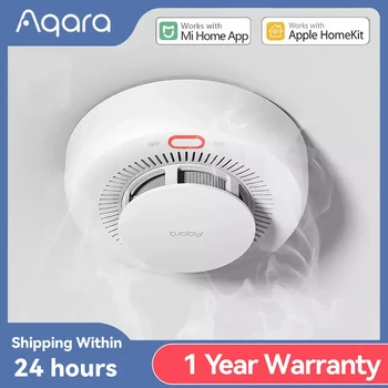 Neue Aqara Rauchmelder Zigbee Smart Feuer Alarm Monitor Sound Alarm Home Security APP Fernbedienung Für Xiaomi Mi hause Homekit