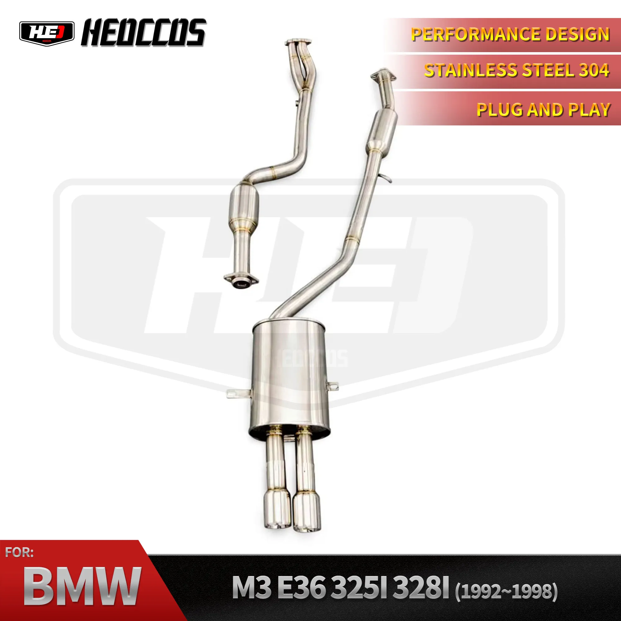 

HEO Performance Exhaust Pipe for BMW M3 E36 325i 328i 1992-1998 Exhaust Pipe System Ss304 Mid Pipe Exhaust
