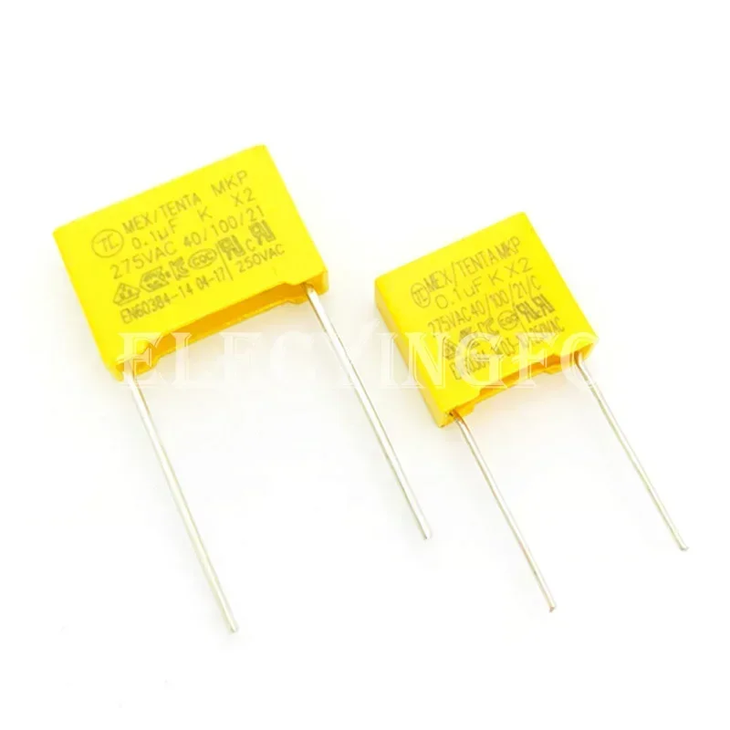 10 قطعة X2 مكثف السلامة 275VAC 275V 10nF 22nF 33nF 47nF 0.1 فائق التوهج 0.15 فائق التوهج 0.22 فائق التوهج 0.33 فائق التوهج 0.47 فائق التوهج Polypropylene فيلم
