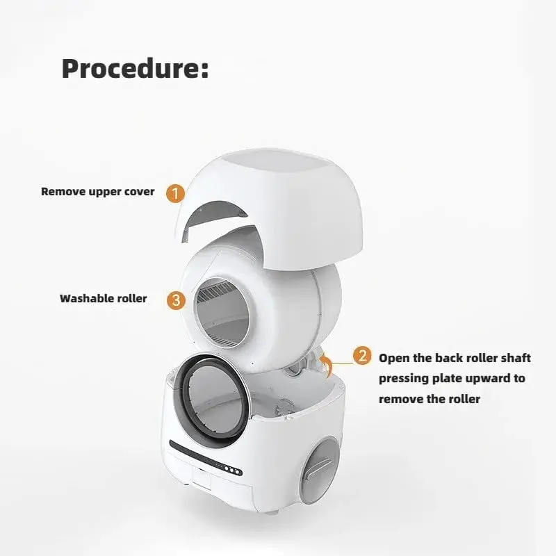 65L Smart Automatic Cat Litter Box Self Cleaning with Odor Control for Multiple Cats Large Capacity