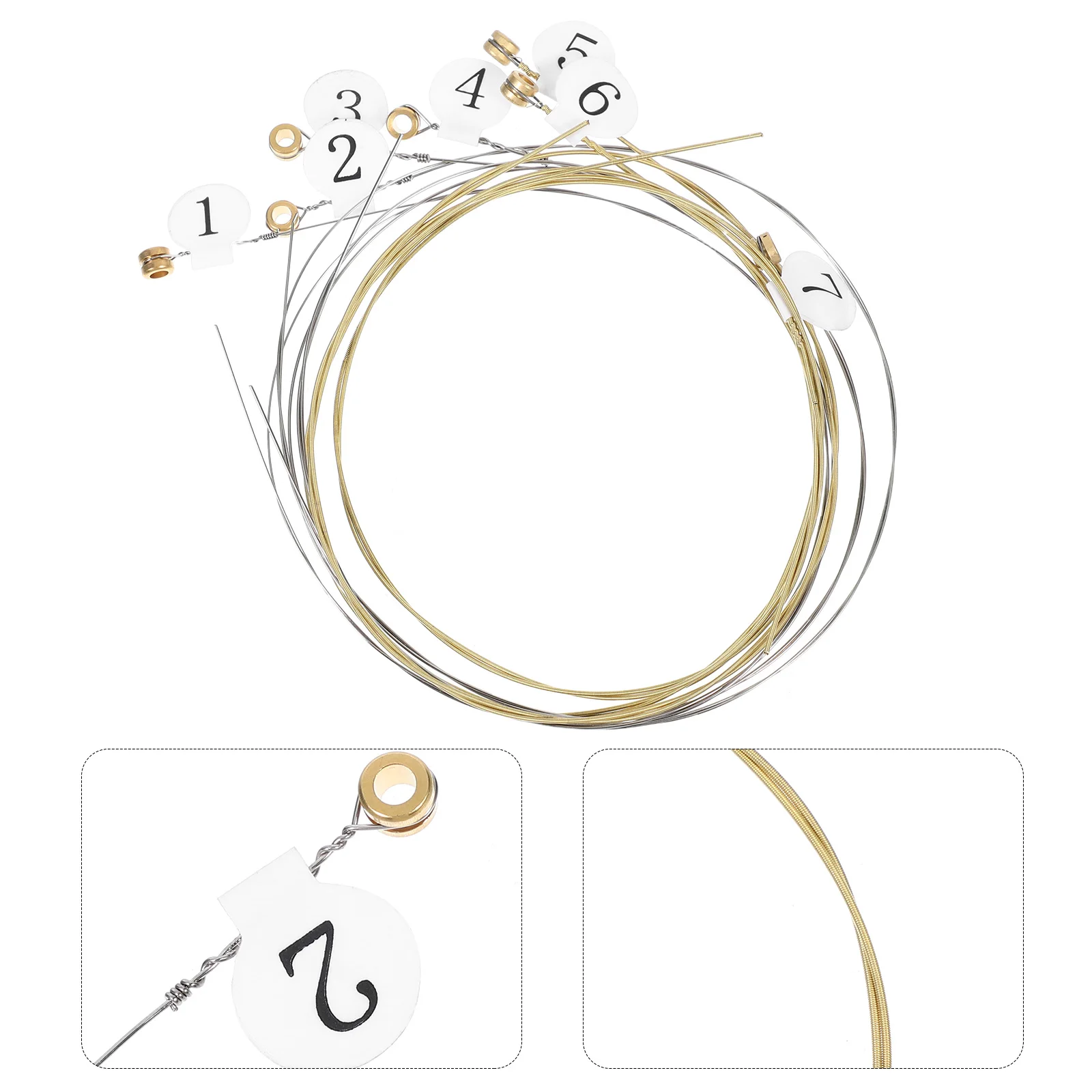 

7 String x Lyre Harp Strings Replacement Metal Replace Lyre Harp Parts for Lyre Harp Maintenance Musical Lover Repair Accessorie