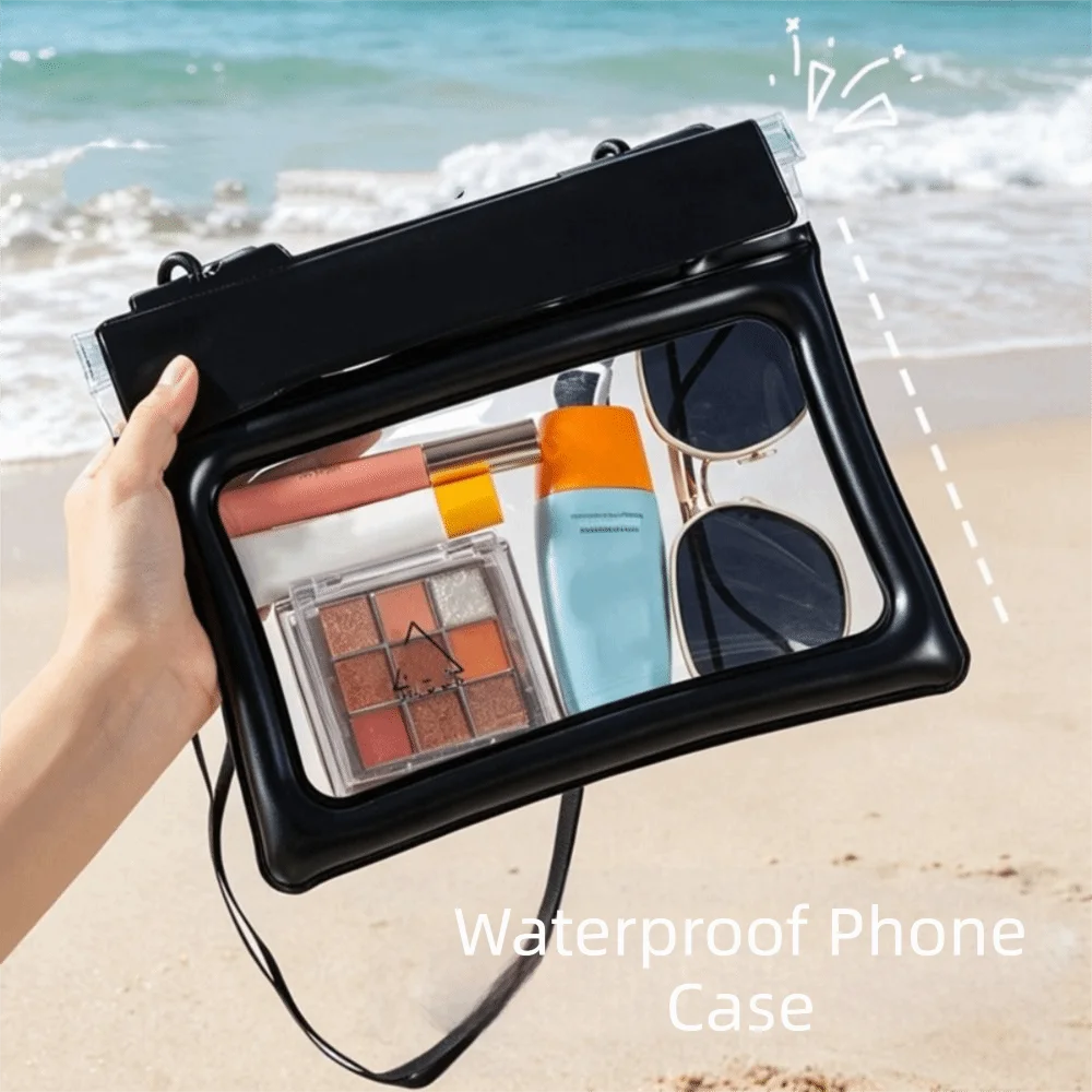 Single Shoulder Waterproof Bag Large-capacity Touch Screen Swimming Diving Bag PVC Sealing Outdoor Dry Bag Mobile Phone Case