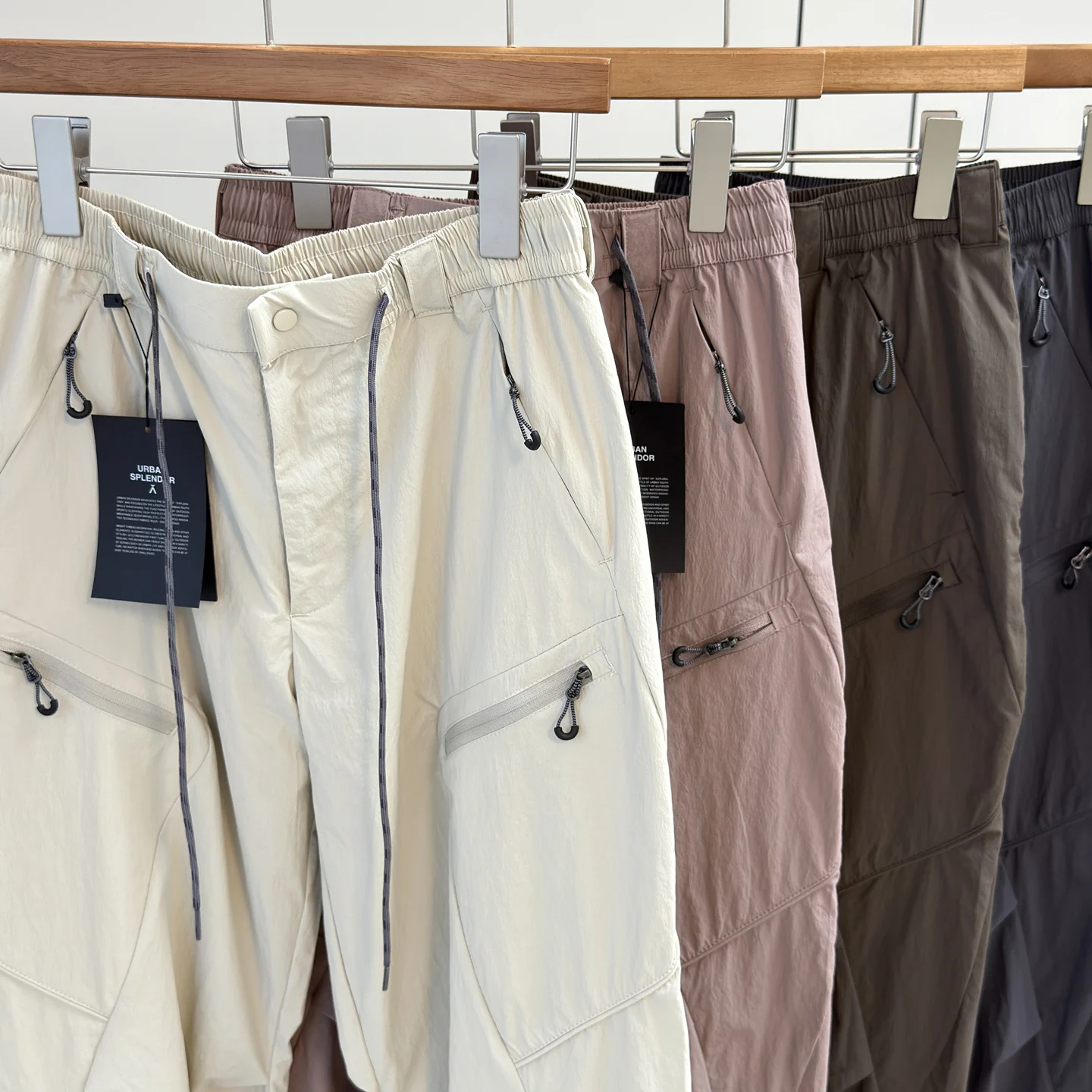 بنطلون عمل خارجي مقاوم للماء متعدد الجيوب على شكل سكين للرجال والنساء، بنطلون عسكري كاجوال بخصر طبيعي من النايلون #4