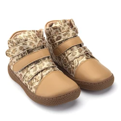 PEKNY BOSA-zapatos descalzos para niño y niña, botas de cuero de fondo suave, zapatillas de deporte con dedos anchos, 25-35